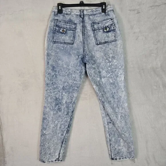 Vintage Roglins Denim Acid Wash Blue Jeans Womens Size 33S (30x29) - Picture 8 of 12